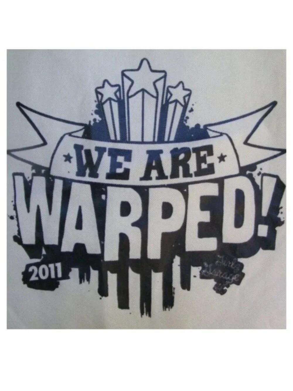 WE ARE WARPED 2011 Tote, FLAT!! Beige & Black